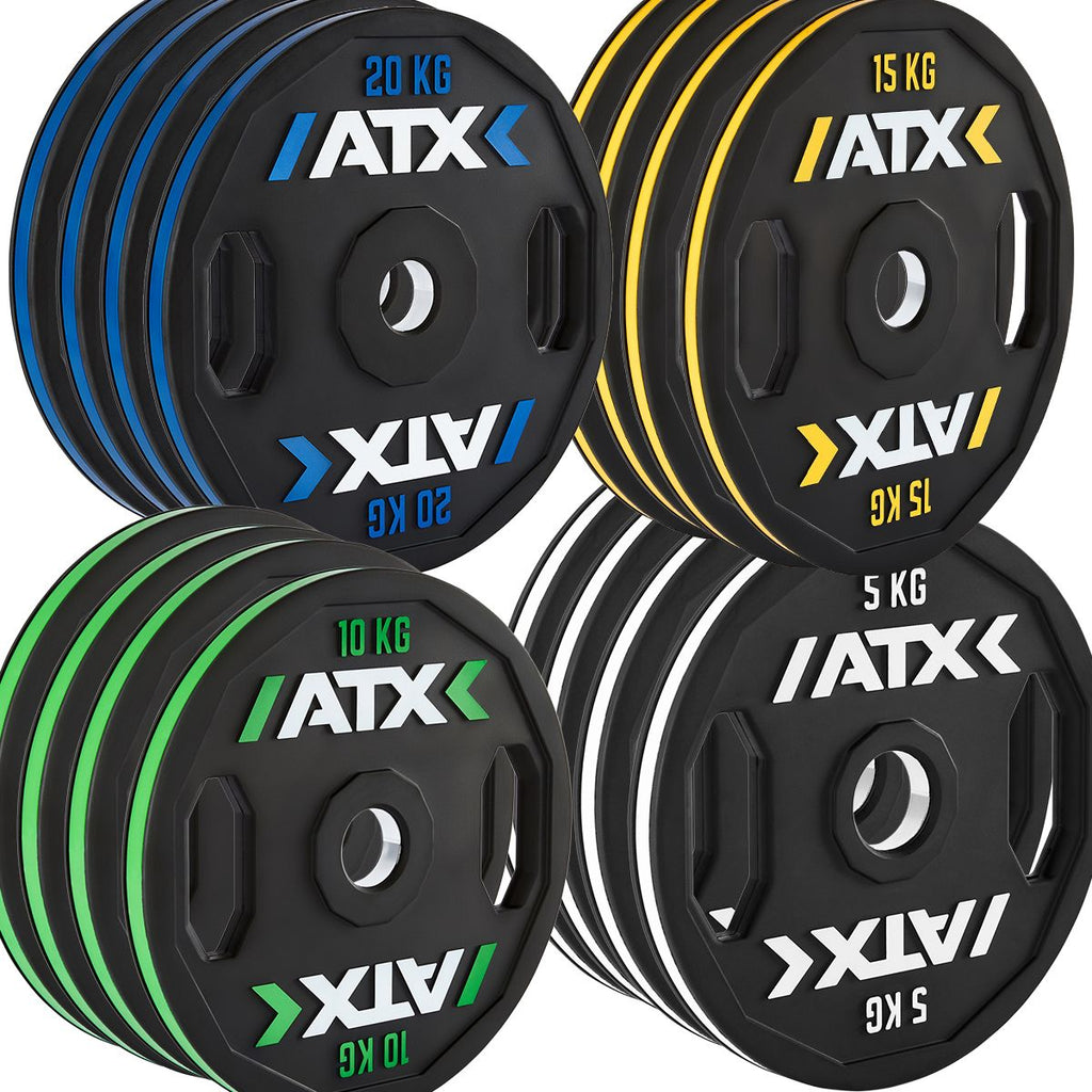 Vektskivepakke 200 kg 50 mm Color Stripes Gripper Plates - ATX forfra