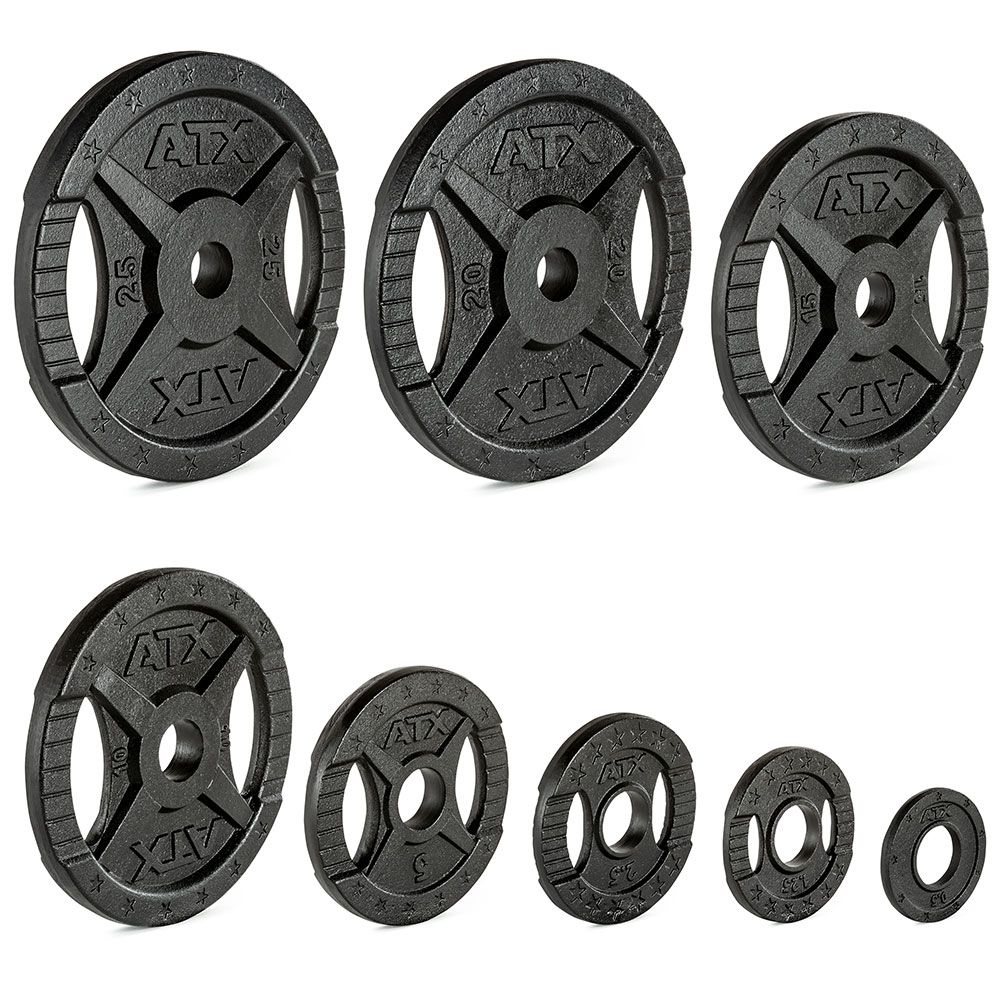 Vektskiver 50 mm støpejern 2-Grip 1 kg bakside