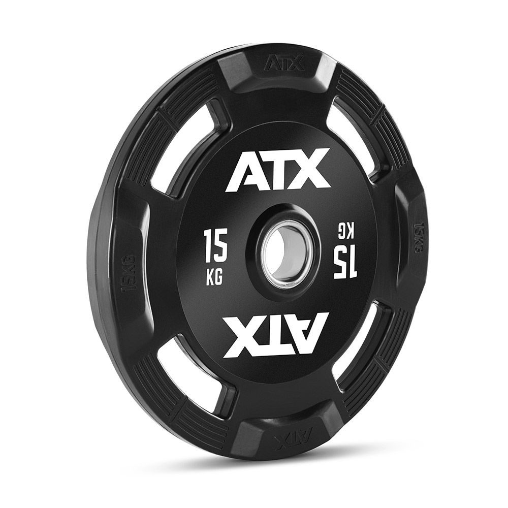 Vektskiver gummi-grep 50 mm med ATX-logo montert på stang