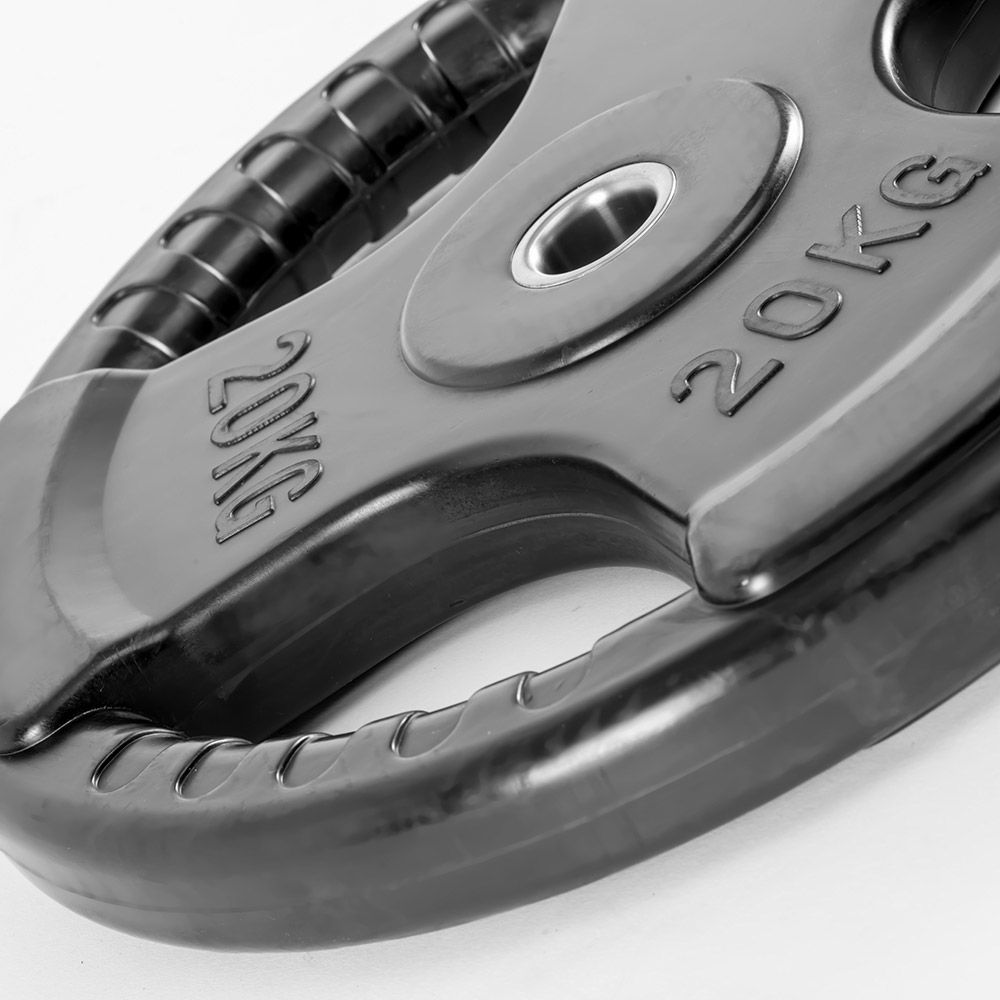 Vektskiver gummi gripper 30 mm svart treningsmiljø