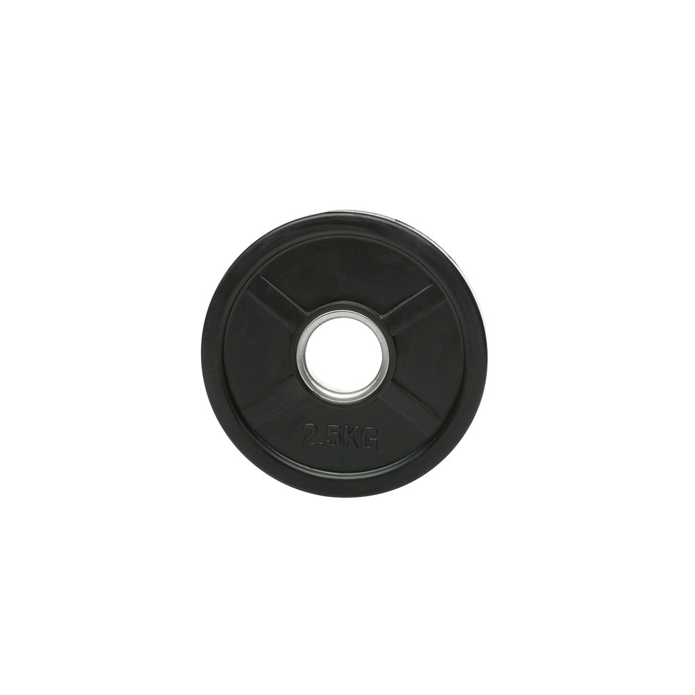 Vektskiver med gummigrep 50 mm 0,5–40 kg svart - Megafitness Shop