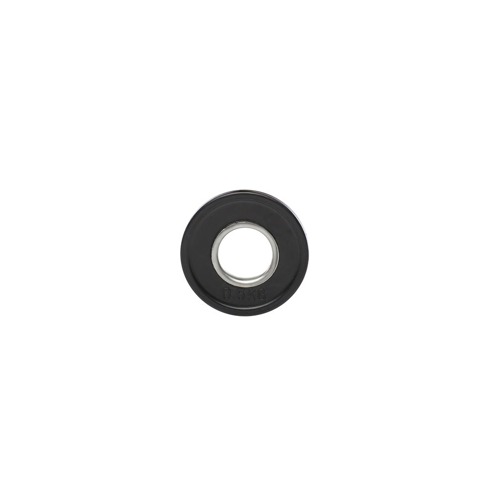 Vektskiver med gummigrep 50 mm 0,5–40 kg svart - Megafitness Shop