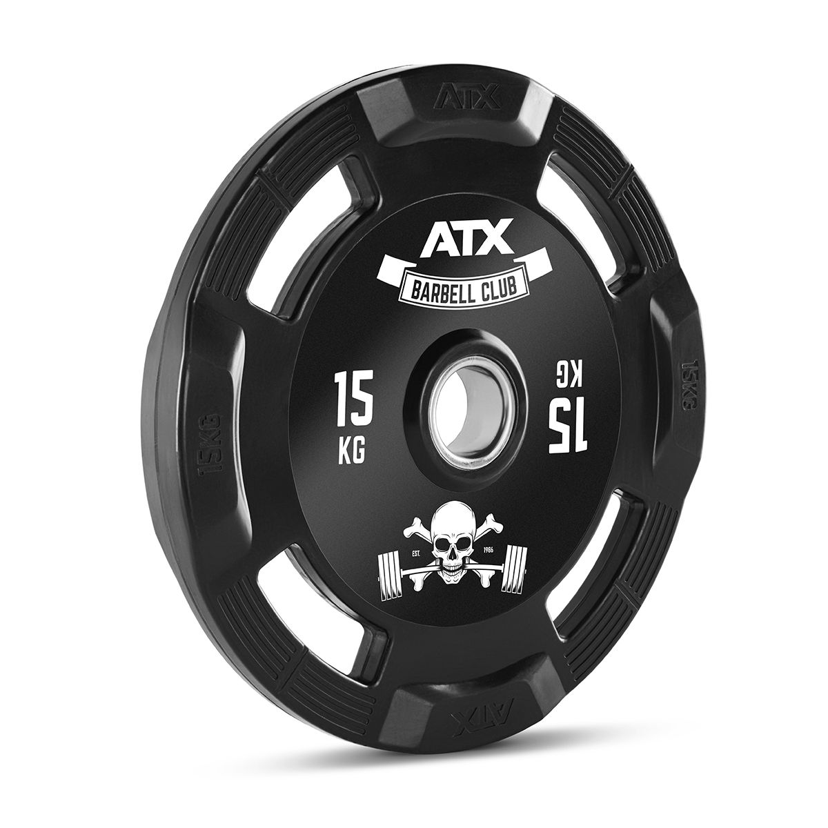 Vektskiver gummi gripper 50 mm 15 kg forfra
