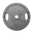 Vektskiver med gummi og grep 50 mm svart 40 kg forfra
