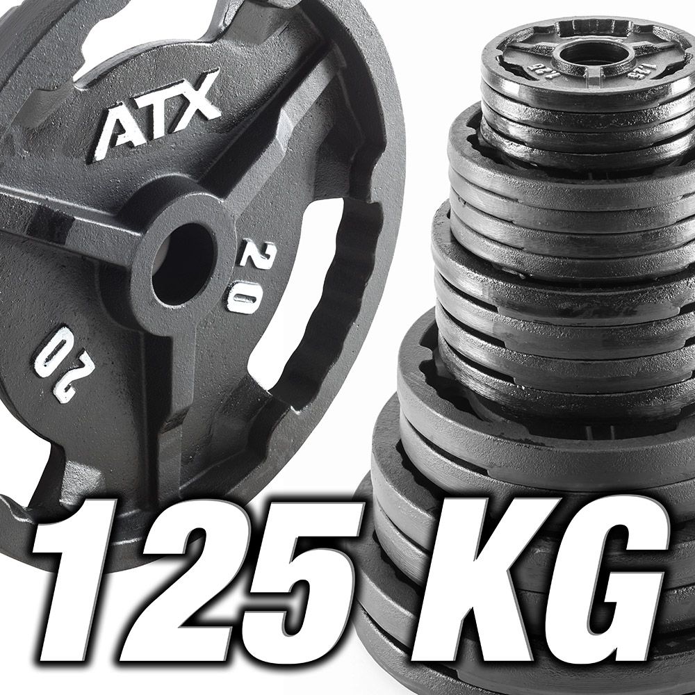 Vektskiver støpejern 125 kg sett 50 mm front