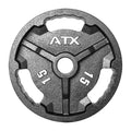 Vektskiver støpejern 50 mm 15 kg Ø36,5 cm forfra