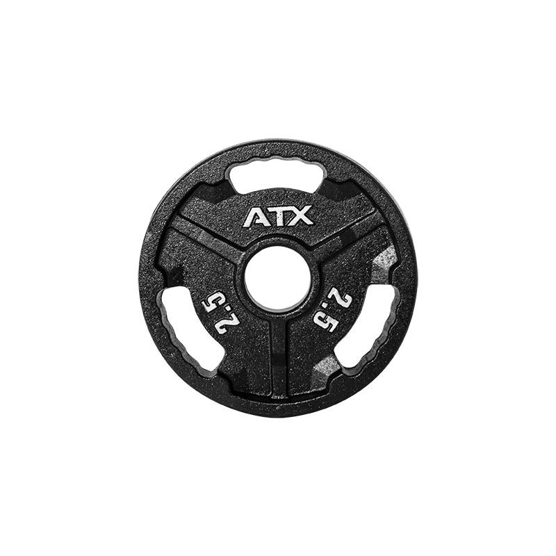 Vektskiver støpejern 50 mm huldiameter 2,5 kg forfra