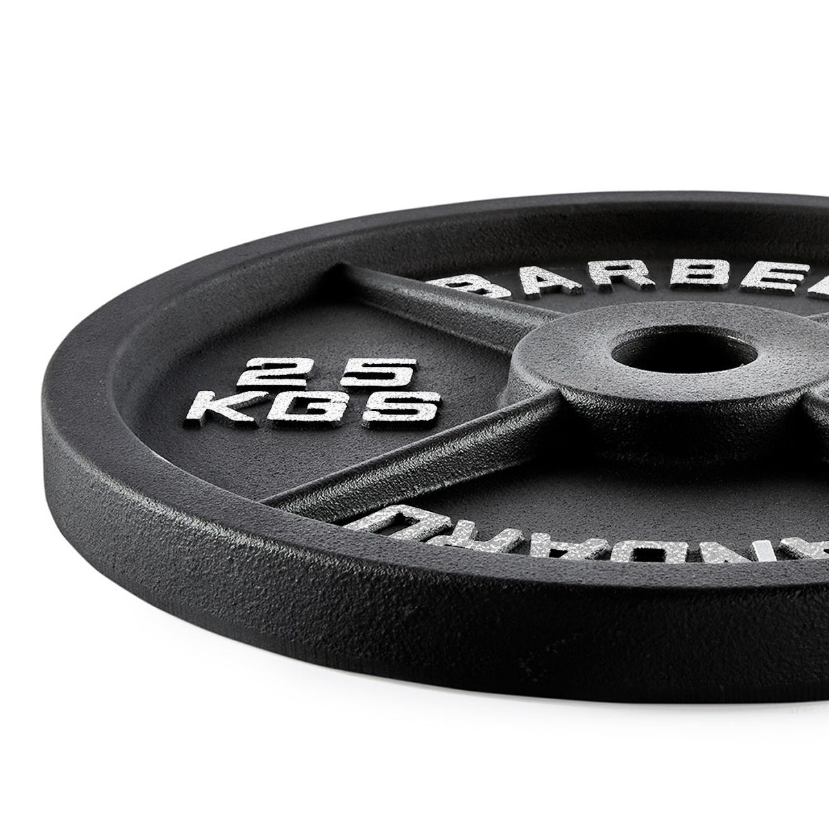 Vektskiver i støpejern 50 mm 2,5 kg bakside
