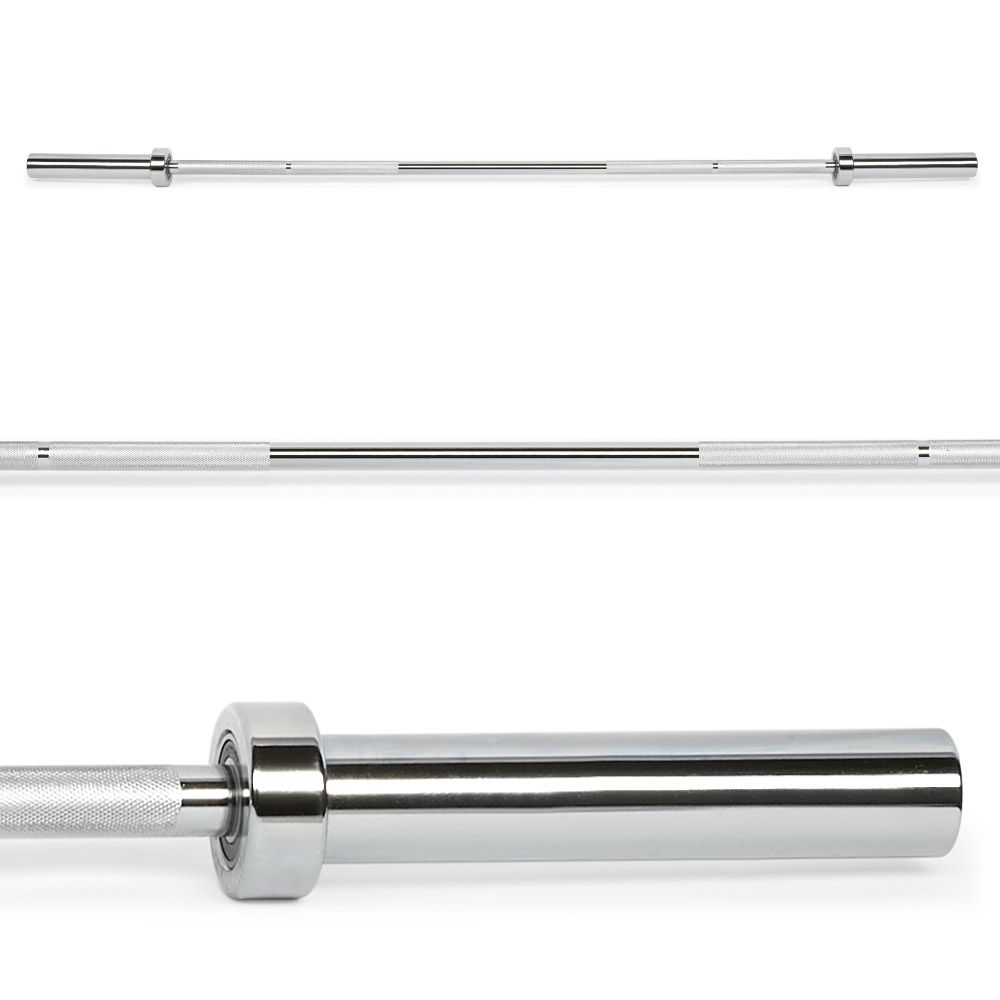 Vektstang 185 cm 50 mm forkrommet med kulelager Athletic Series bakside