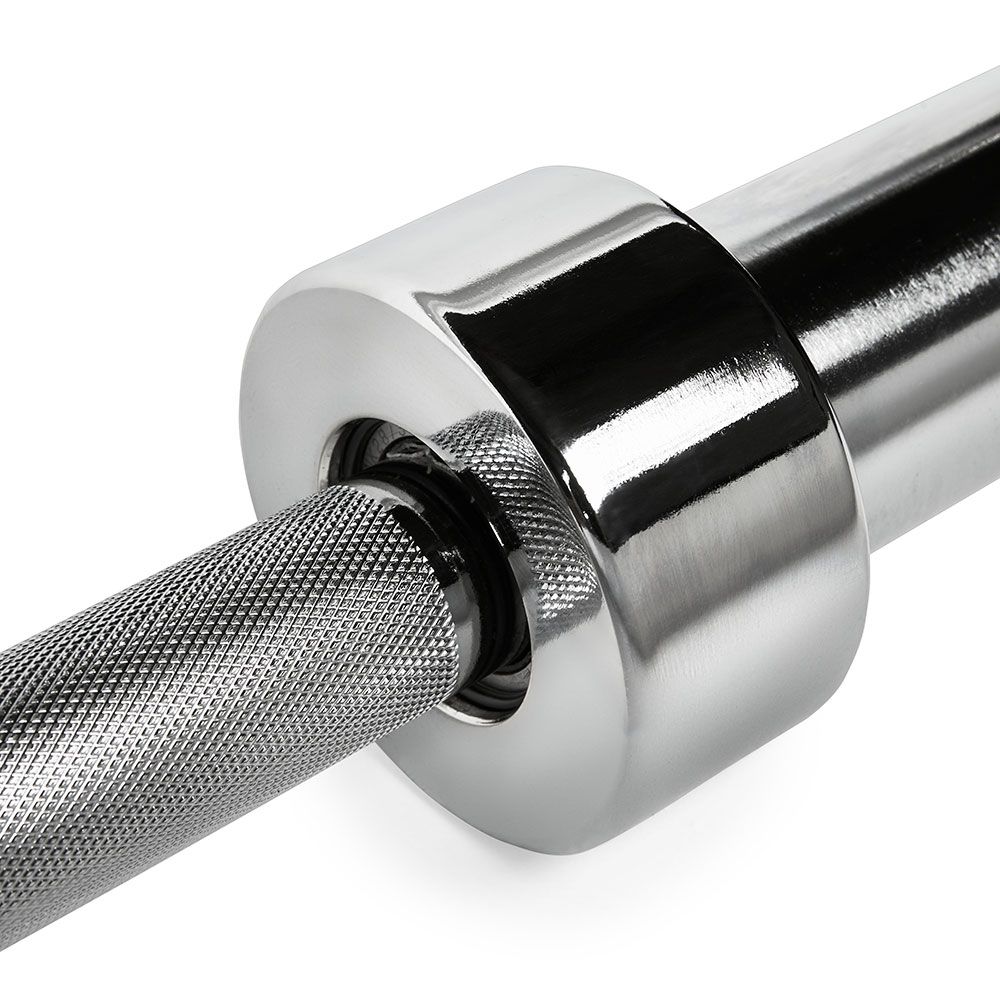 Detalj av kulelager på Vektstang Classic 220 cm 20 kg med kulelager 28 mm