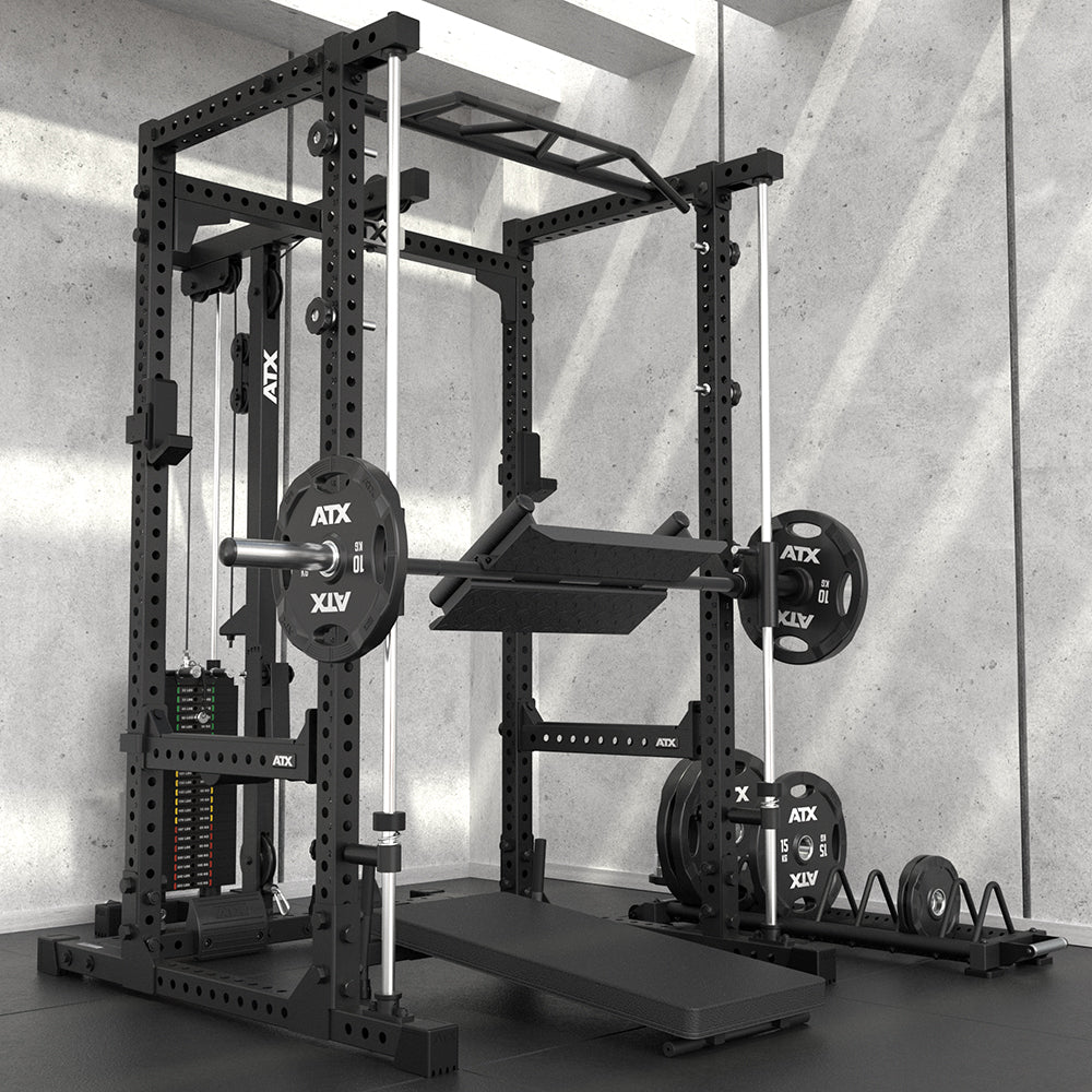 Sidevisning av Vertikal beinpress-tilvalg for Smith Machine