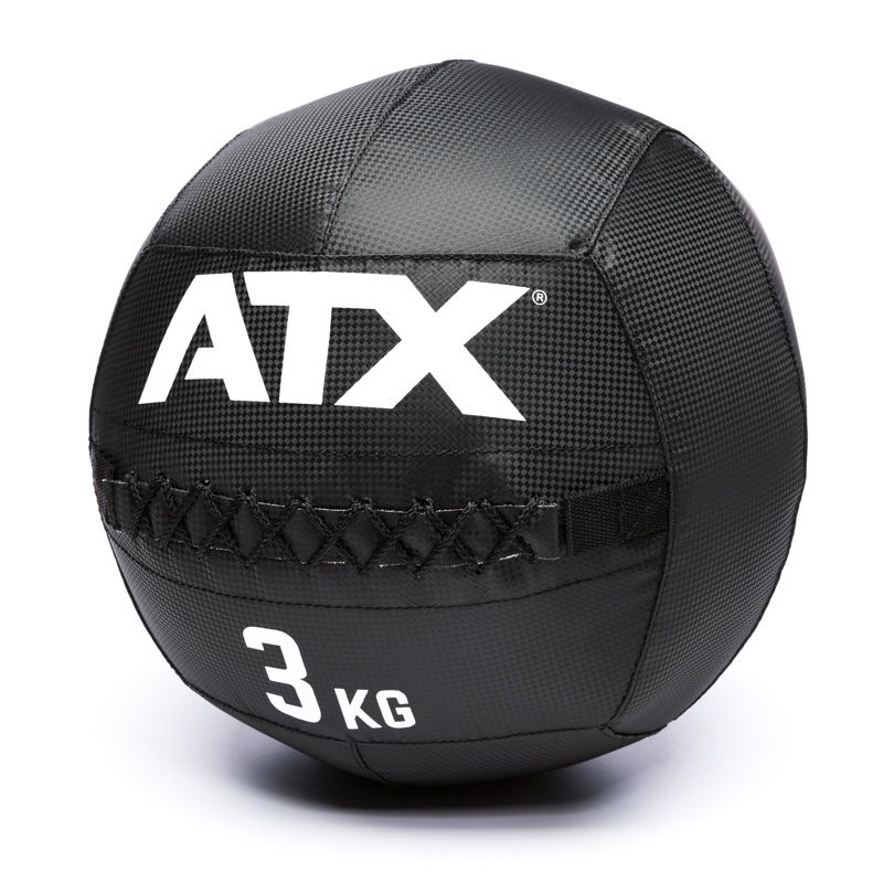 Wall ball PVC carbon-look 3-12 kg Ø370 mm bakside