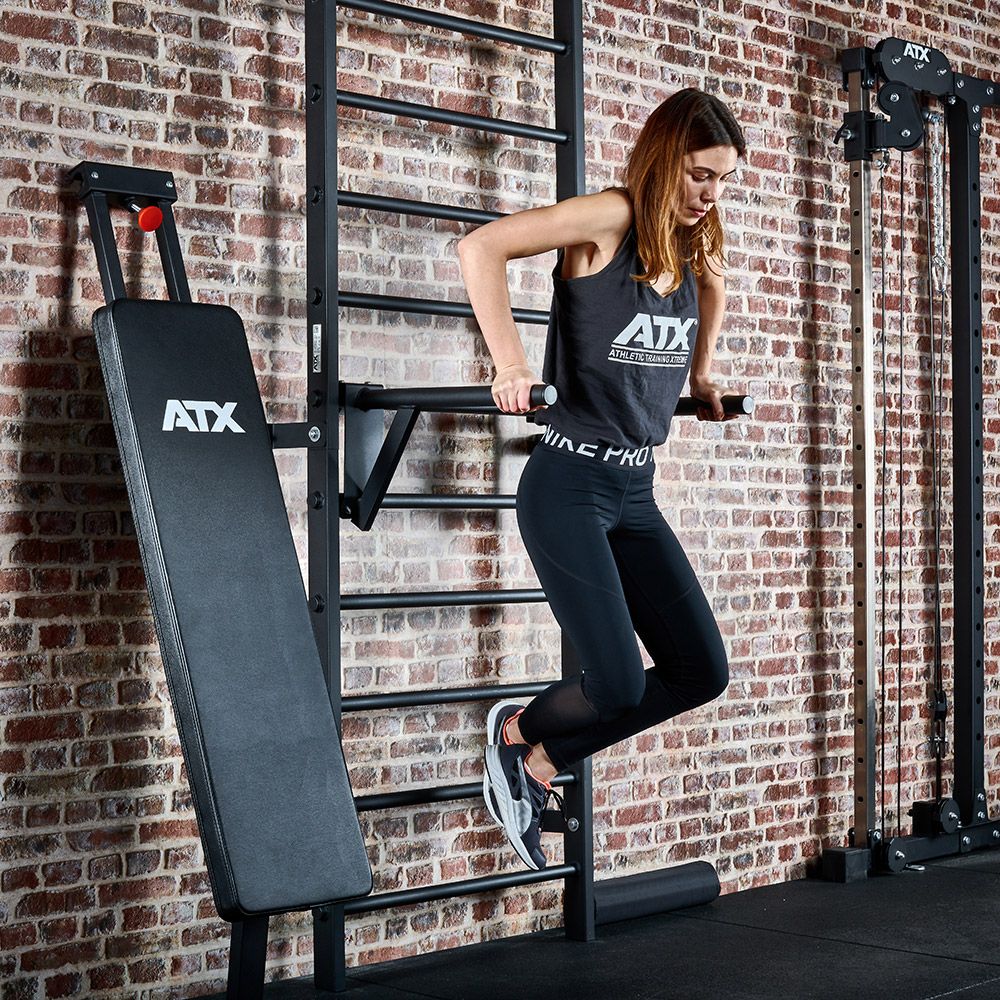 Detalj av Wall Bar Gym 500 Dip Bar veggmontert 6 kg