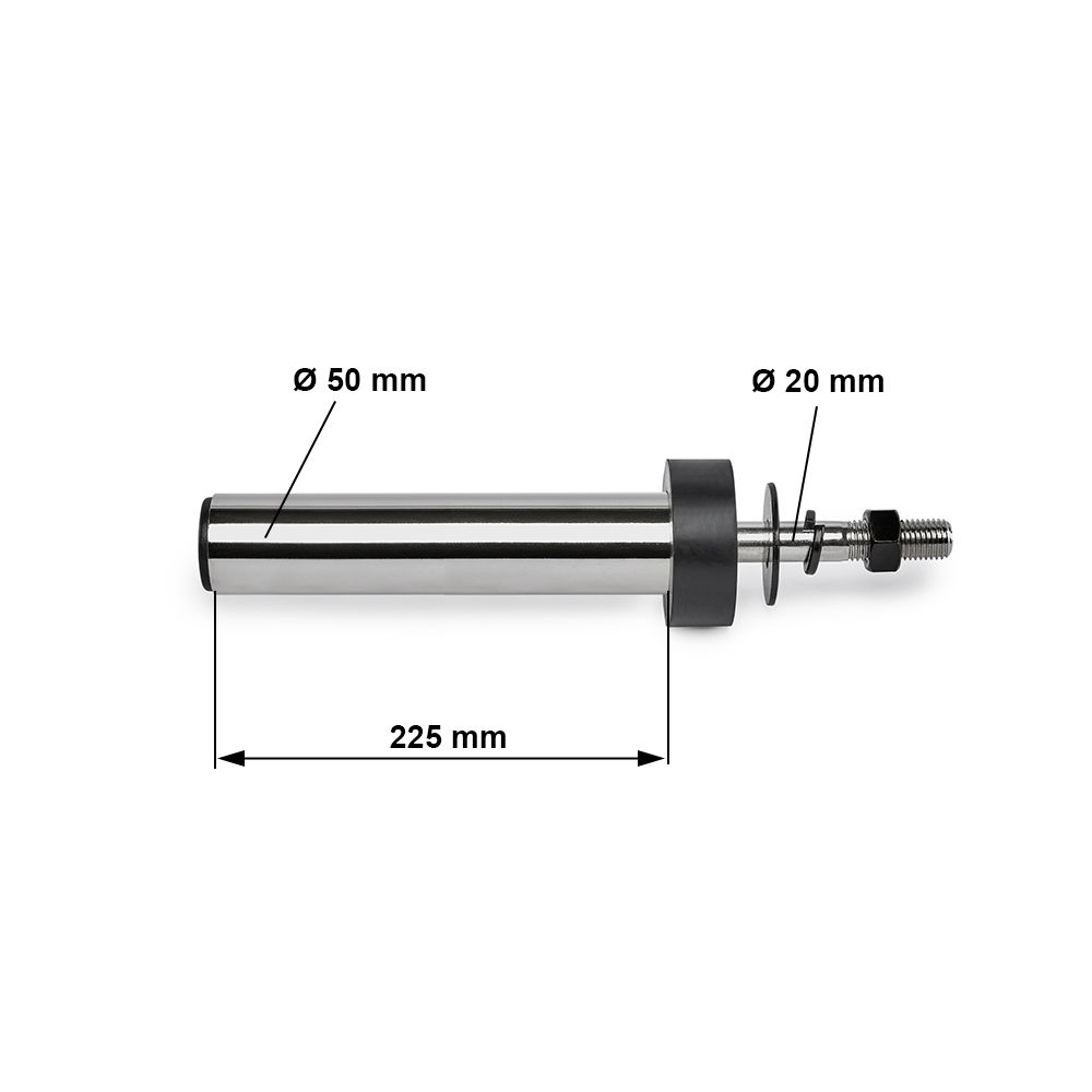 Montert Weight Plate Pins 50 mm par 200 kg per stk krom med vektskiver