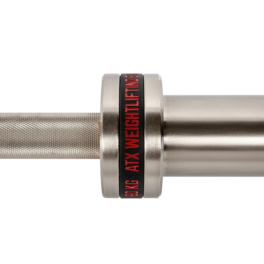 Weightlifting Training Bar 20 kg IWF-merking 28 mm grep bakside