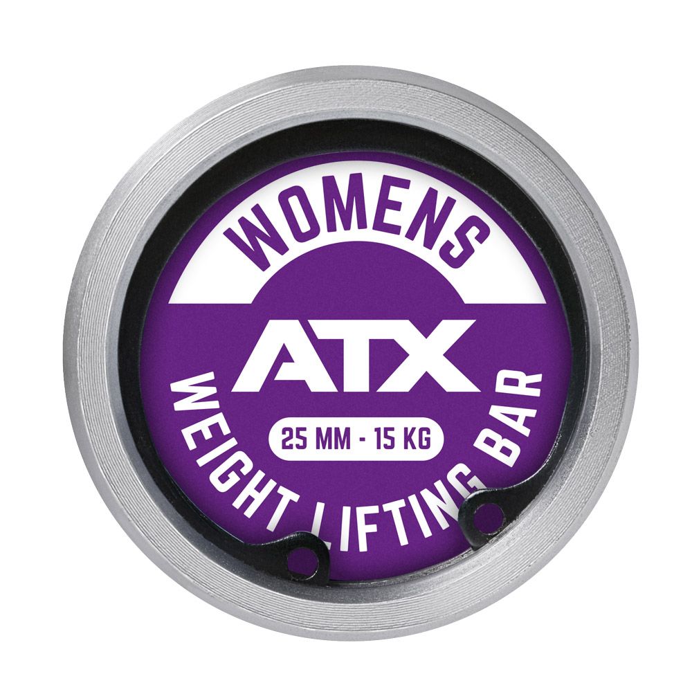 Nærbilde av hardchrome belegget på Weightlifting Women's Bar 15 kg 201 cm IWF PRO Series