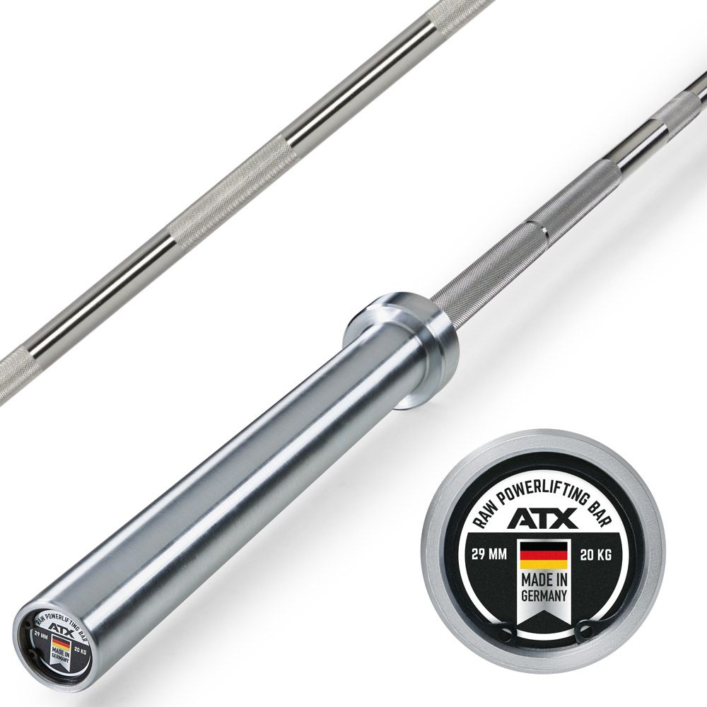 XTP® Raw Powerlifting Bar 20 kg 29 mm IPF-merking forfra