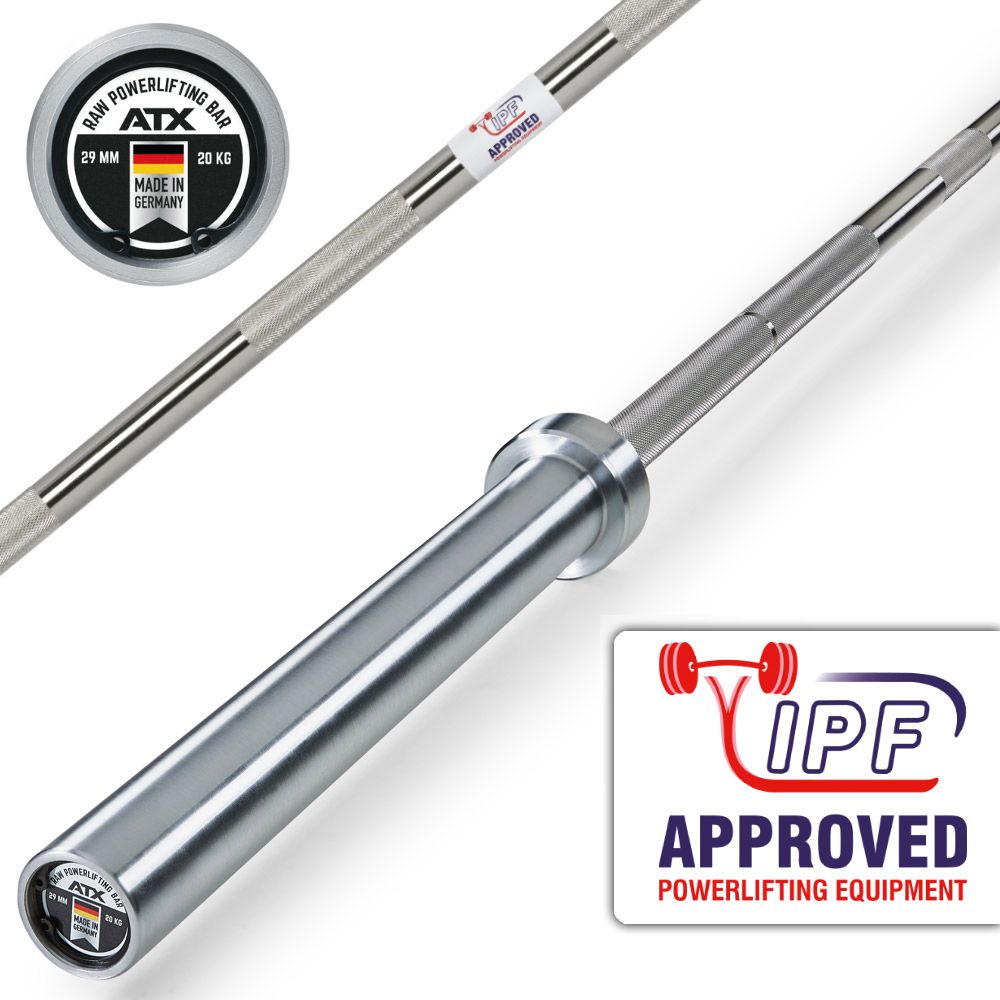 XTP Raw powerlifting bar 20 kg, 29 mm grep forfra
