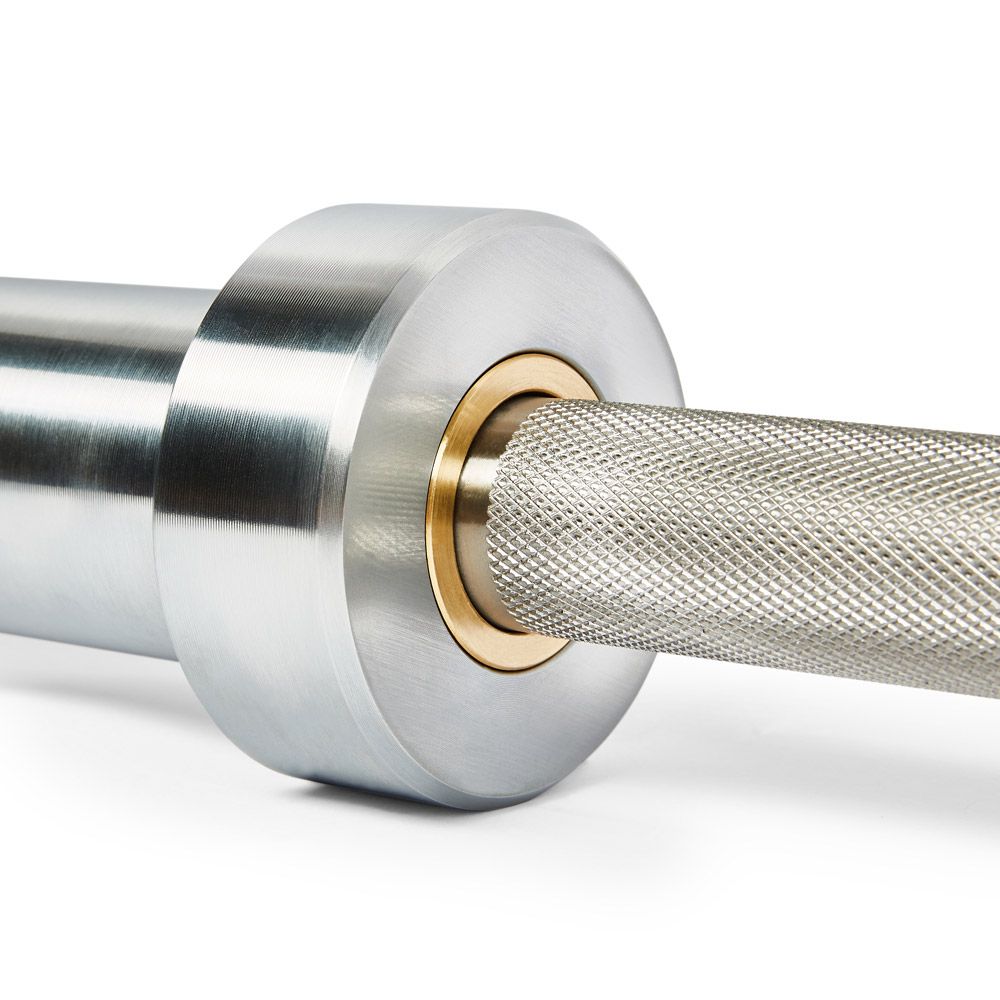 XTP® Raw Powerlifting Bar 20 kg 29 mm IPF-merking detalj